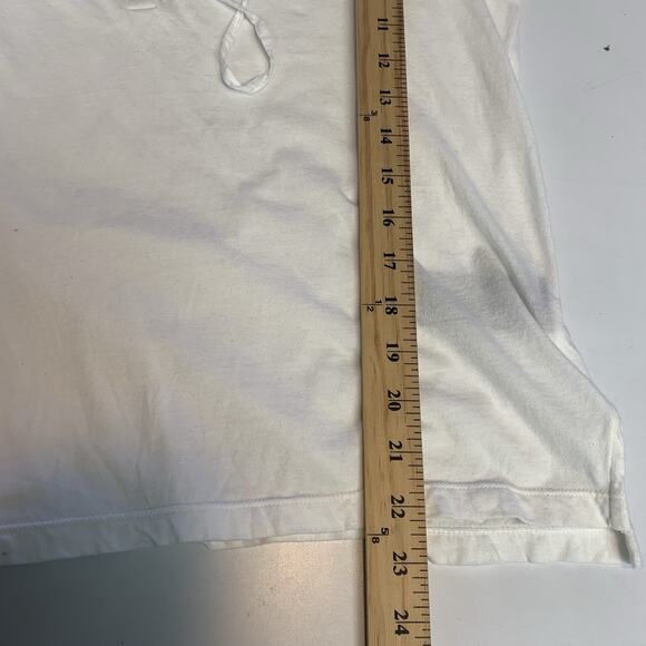 Kobi Halperin Shirt Womens Medium Ruffle Flare Sleeves Blouse Drawstring Neck M - Picture 9 of 9